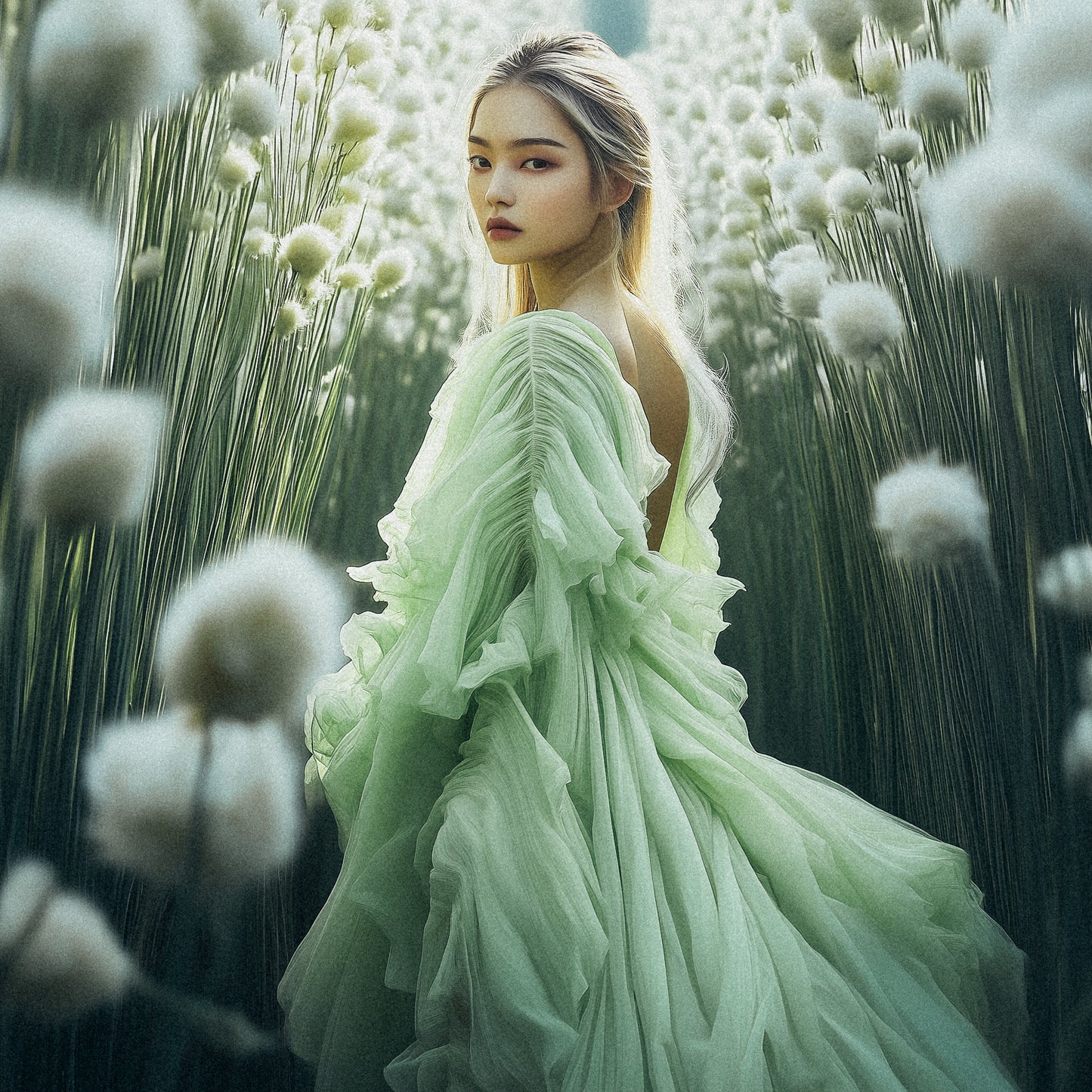 Nature’s Embrace: The Fluffy Bloom Couture