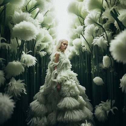 Nature’s Embrace: The Fluffy Bloom Couture