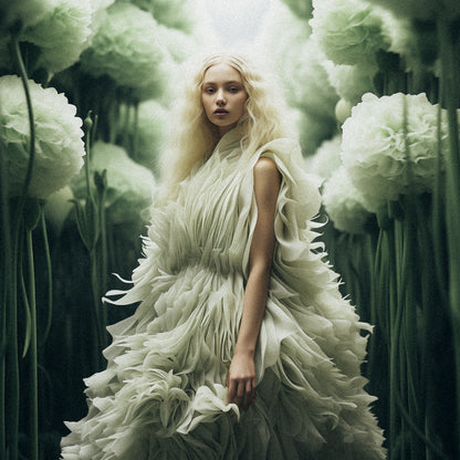 Nature’s Embrace: The Fluffy Bloom Couture