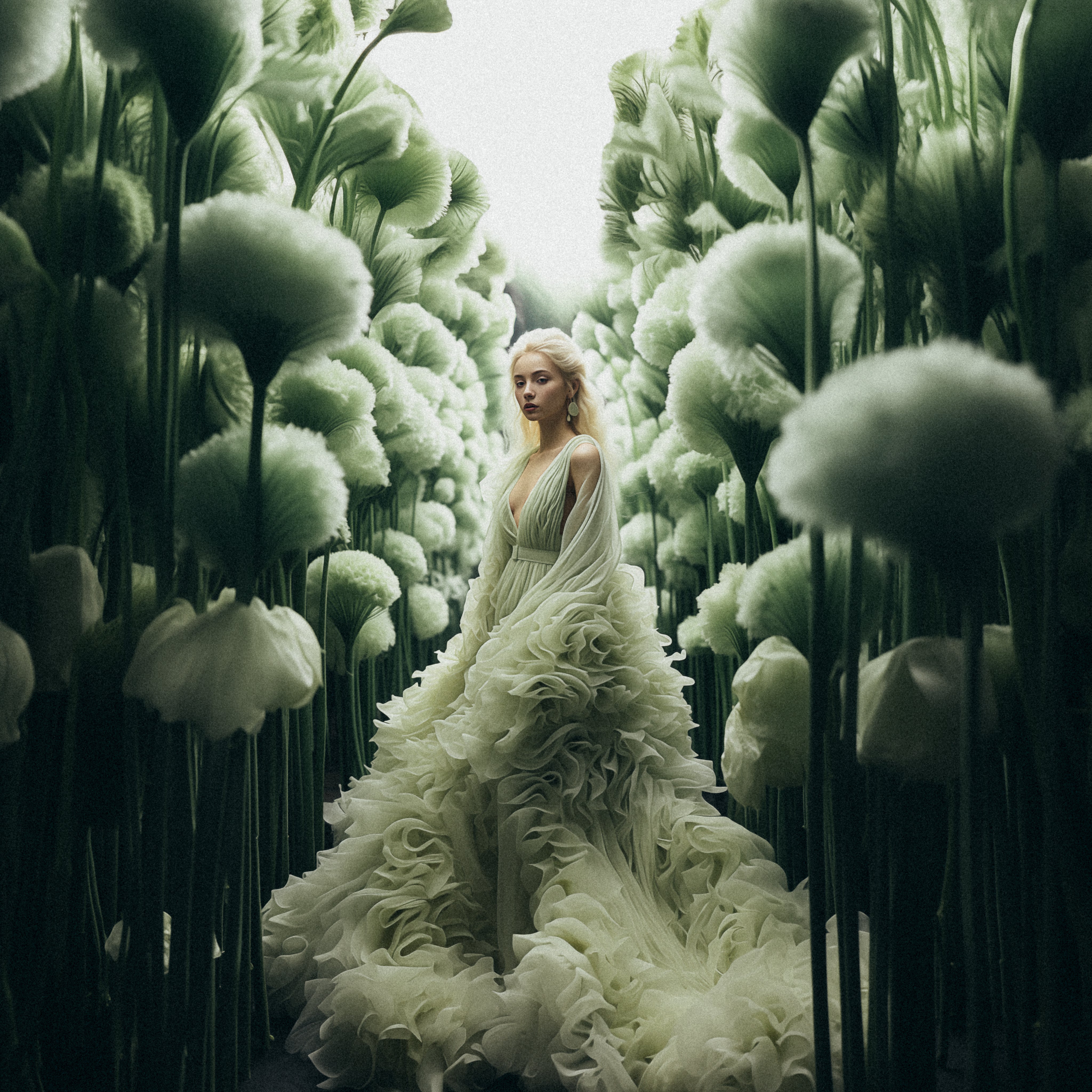 Nature’s Embrace: The Fluffy Bloom Couture