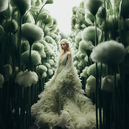 Nature’s Embrace: The Fluffy Bloom Couture